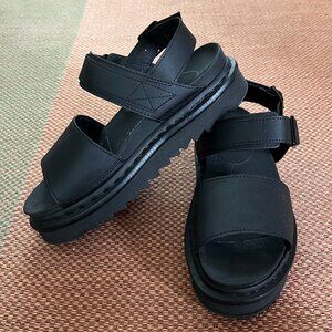 Dr. Martens Voss Leather Platform Sandals in Black